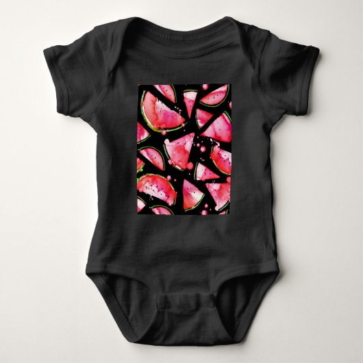 Waterverf Watermeloen 2 Romper (Voorkant)