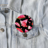 Waterverf Watermeloen 2 Ronde Button 7,6 Cm (In situ)