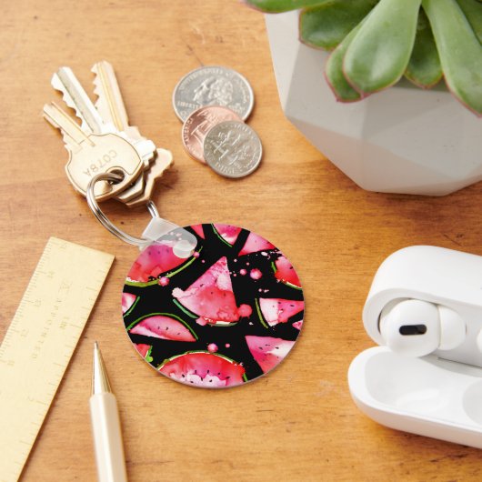 Waterverf Watermeloen 2 Sleutelhanger (Bureau)