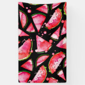 Waterverf Watermeloen 2 Spandoek (Verticaal)