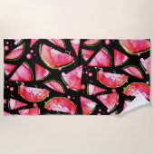 Waterverf Watermeloen 2 Strandlaken (Voorkant)