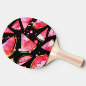 Waterverf Watermeloen 2 Tafeltennisbatje (Zijkant)