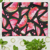 Waterverf Watermeloen 2 Theedoek (Gevouwen)