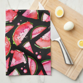 Waterverf Watermeloen 2 Theedoek