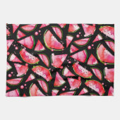 Waterverf Watermeloen 2 Theedoek (Horizontaal)