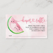 Waterverf Watermeloen Baby shower Informatiekaartje (Voorkant)