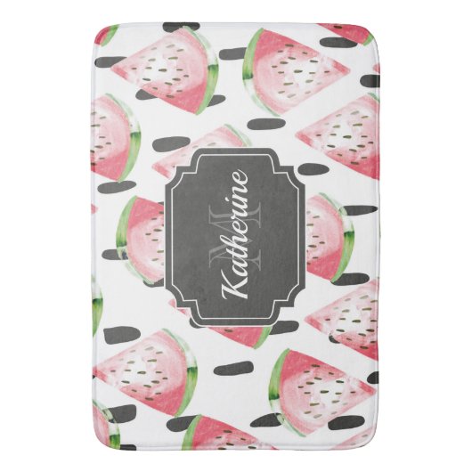 Waterverf Watermeloen Badmat (Voorkant Verticaal)