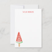 Waterverf Watermeloen Bedankkaart (Voorkant)