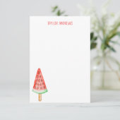 Waterverf Watermeloen Bedankkaart (Staand voorkant)