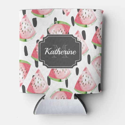 Waterverf Watermeloen Blikjeskoeler (Voorkant)