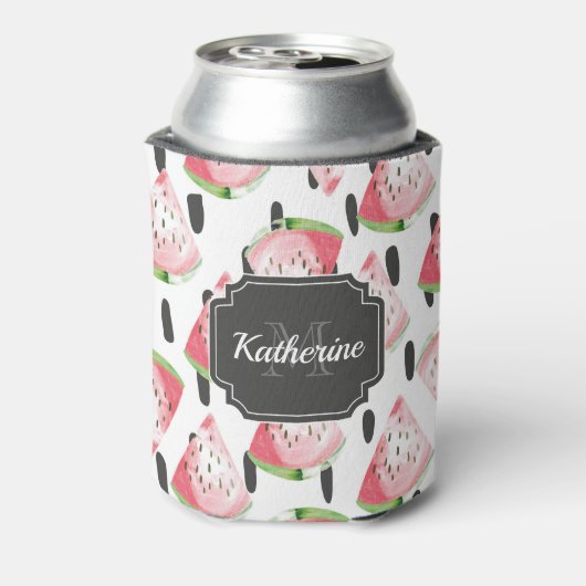 Waterverf Watermeloen Blikjeskoeler (Blikje Achterkant)