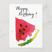 Waterverf Watermeloen Briefkaart (Voorkant)