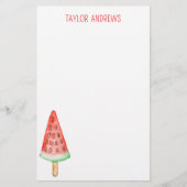 Waterverf Watermeloen Briefpapier (Voorkant)