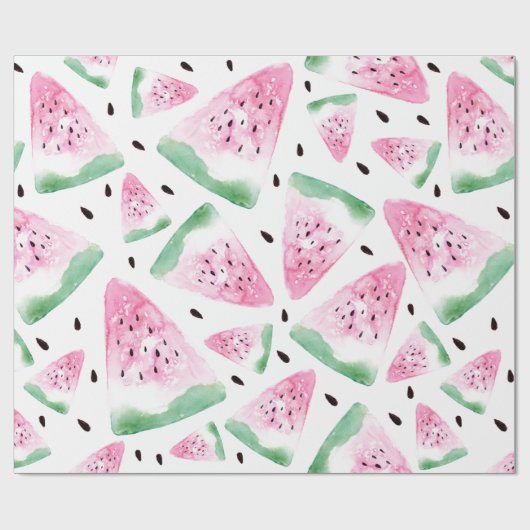 Waterverf Watermeloen Cadeaupapier (Vlak)