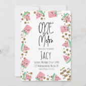 Waterverf Watermeloen Confetti Glitter Trim Kaart (Voorkant)