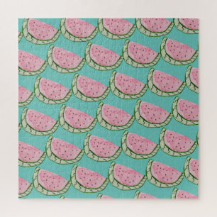 Waterverf Watermeloen Doodles Geschilderd Patroon  Legpuzzel