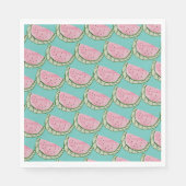 Waterverf Watermeloen Doodles Patterned Na Servet (Voorkant)