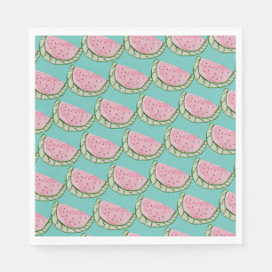Waterverf Watermeloen Doodles Patterned Na Servet