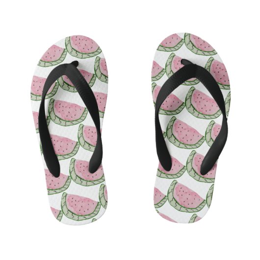 Waterverf Watermeloen Doodles Patterted Kinder Teenslippers (Voetbed)