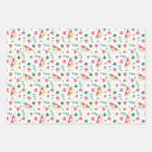 Waterverf Watermeloen en Greenery Inpakpapier Vel (Voorkant)
