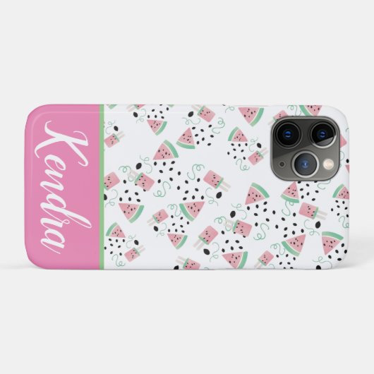 Waterverf Watermeloen en Ice Cream Pop Case-Mate iPhone Case (Achterkant (horizontaal))