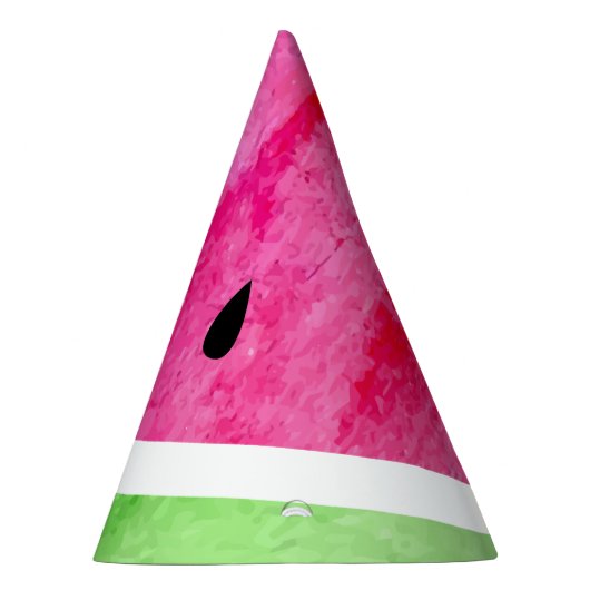 Waterverf Watermeloen Feesthoedjes (Rechts)