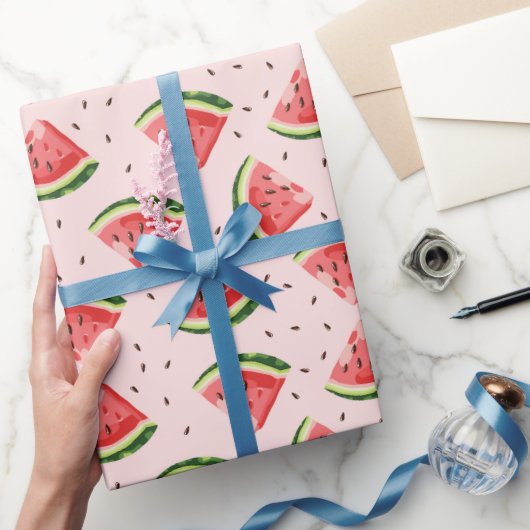 Waterverf Watermeloen Fruitpatroon Cadeaupapier (Geschenken)