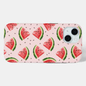 Waterverf Watermeloen Fruitpatroon Case-Mate iPhone Case (Achterkant (horizontaal))