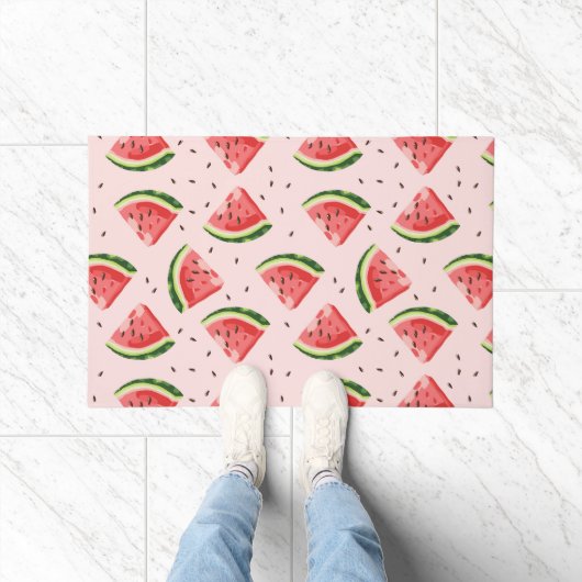 Waterverf Watermeloen Fruitpatroon Deurmat (Binnen)