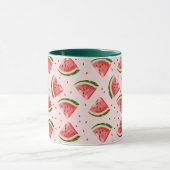 Waterverf Watermeloen Fruitpatroon Mok (Midden)