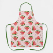 Waterverf Watermeloen Fruitpatroon Schort (Voorkant)