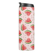 Waterverf Watermeloen Fruitpatroon Thermosbeker (Geroteerd rechts)
