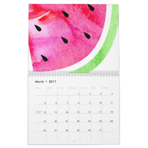 Waterverf Watermeloen Kalender
