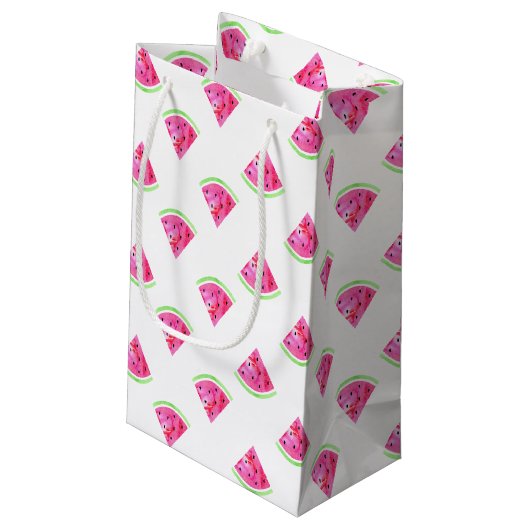 Waterverf Watermeloen Klein Cadeauzakje (Achterkant Gekanteld)