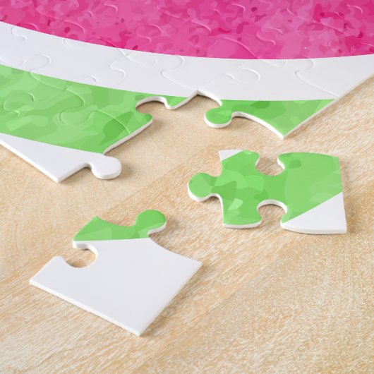 Waterverf Watermeloen Legpuzzel (Zijkant)