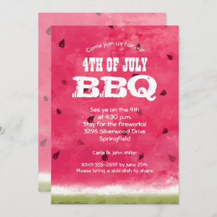 Waterverf Watermeloen op 4 juli