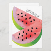 Waterverf Watermeloen Paar Summer Birthday (Voorkant / Achterkant)