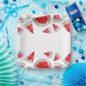 Waterverf Watermeloen Papier Borden Papieren Bordje (Feest)