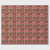 Waterverf Watermeloen Plakken Patroon Groen Rood Cadeaupapier (Vlak)