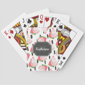 Waterverf Watermeloen Pokerkaarten