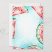 Waterverf Watermeloen Pool Party Kaart (Achterkant)