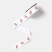 Waterverf Watermeloen Pop Ijs Grosgrain Lint (Achterkant)