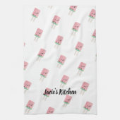 Waterverf Watermeloen Pop Modern Kitchen Theedoek (Verticaal)