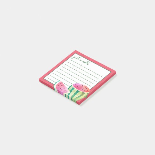 Waterverf Watermeloen Post-it® Notes (Schuin)