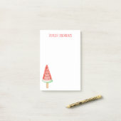 Waterverf Watermeloen Post-it® Notes (Op bureau)