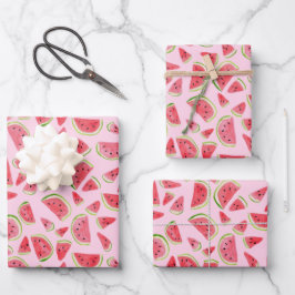 Waterverf Watermeloen roze cadeau Inpakpapier Vel
