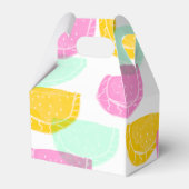 Waterverf Watermeloen Roze Groen Geel Patroon Bedankdoosjes (Achterkant)