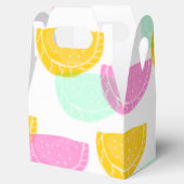 Waterverf Watermeloen Roze Groen Geel Patroon Bedankdoosjes (Geopend)