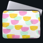 Waterverf Watermeloen Roze Groen Geel Patroon Laptop Sleeve<br><div class="desc">Watermeloen Waterverf kleurrijk patroon</div>