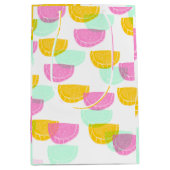 Waterverf Watermeloen Roze Groen Geel Patroon Medium Cadeauzakje (Voorkant)